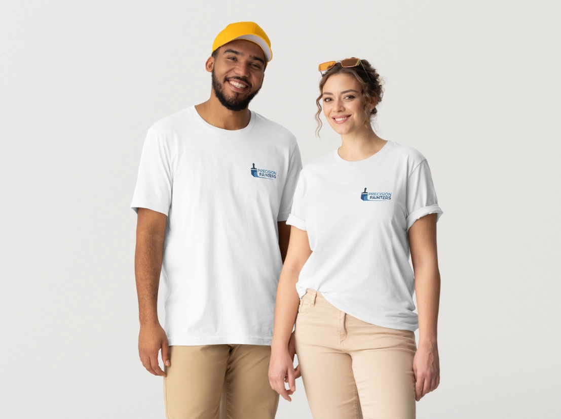 Team members from Precision Painters offering professional residential and commercial painting services